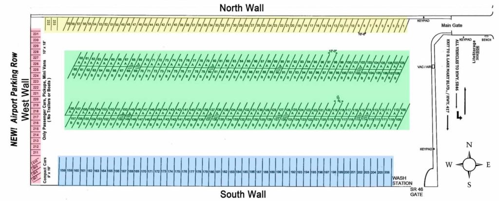 Sanford Florida 951 Life Storage Parking RV Car Boat Truck Trailer Airport Colored Sections